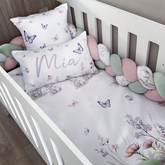 Cot Bedding - Floral Butterfly Set 01