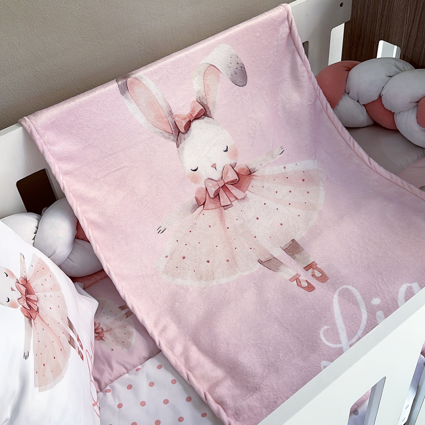 Cot Bedding - Pink Bunny Set 19