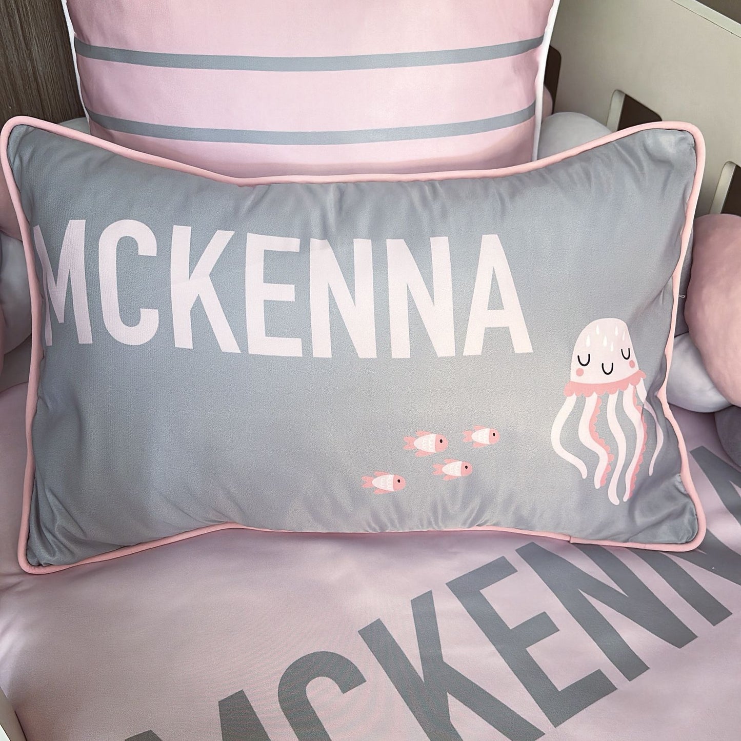 Cot Bedding - Pink Ocean Set 04