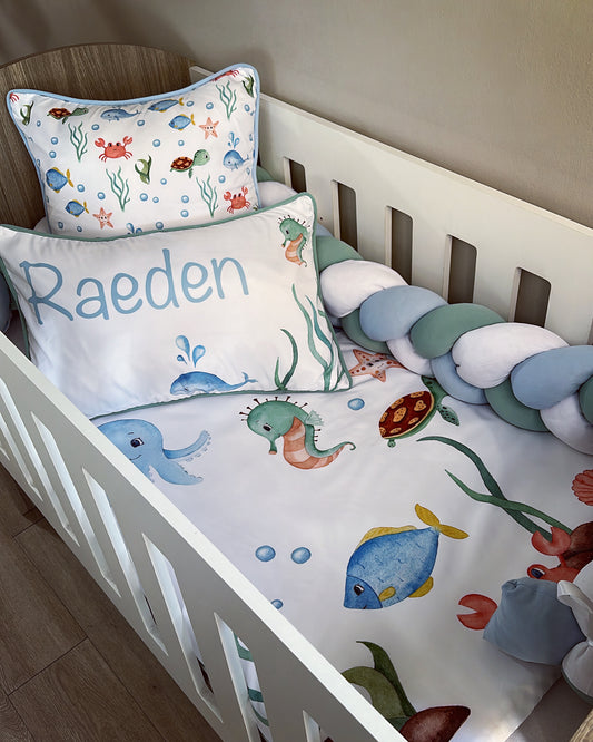 Cot Bedding - Blue Ocean Set 01