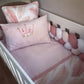 Cot Bedding - Pink Crown Feather Set 01