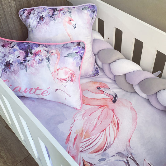 Cot Bedding - Flamingo Set 02