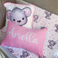 Cot Bedding - Pink Bear Set 02