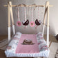 Cot Bedding - Pink Sloth Set 02