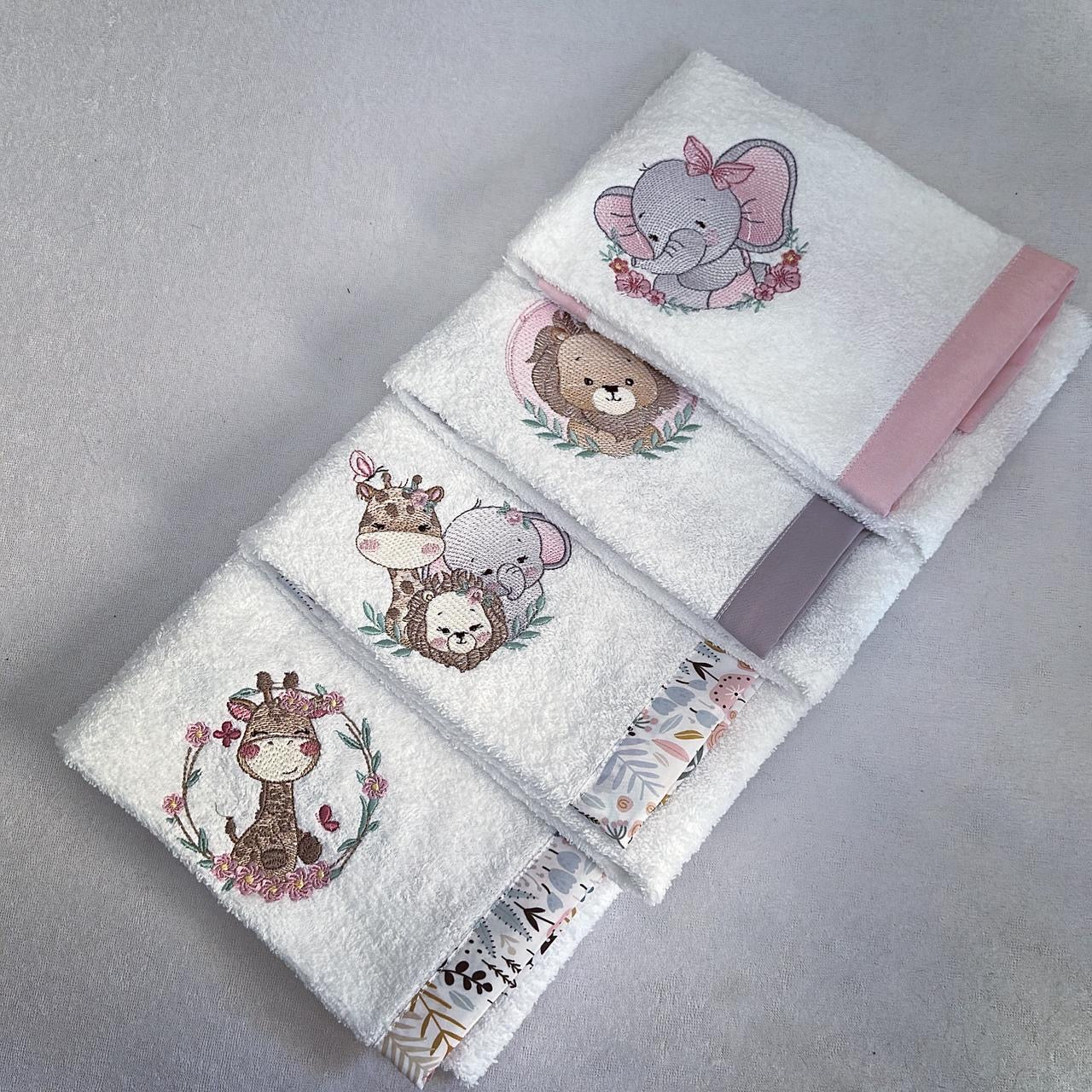 Burpcloths - Pink Safari 02