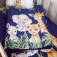 Cot Bedding - Navy Safari Set 4