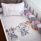 Cot Bedding - Pink Safari Set 09