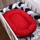 Cot Bedding - Red Black Mouse Set