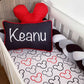 Cot Bedding - Red Black Mouse Set