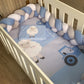 Cot Bedding - Blue Farm Set 03
