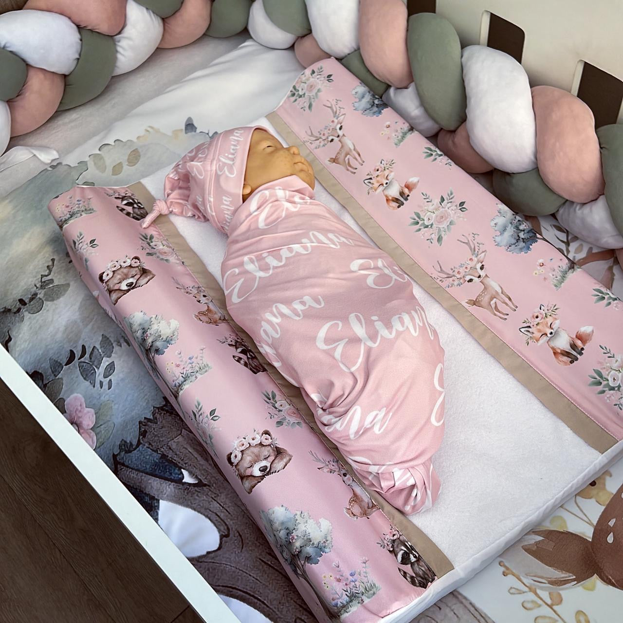 Cot Bedding - Pink Deer Set 03