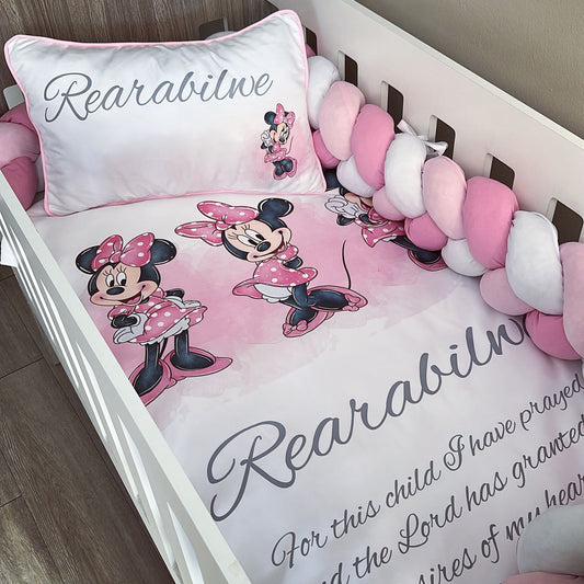 Cot Bedding - Pink Minnie set 07