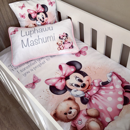 Cot Bedding - Pink Minnie set 08