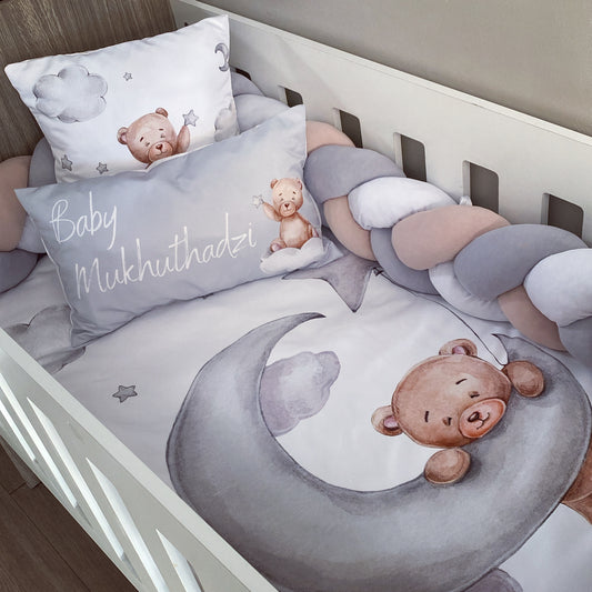 Cot Bedding - Grey Bear Set 01
