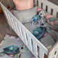 Cot Bedding - Coral Turtle Set 01
