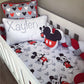 Cot Bedding - Red Black Mouse Set 04