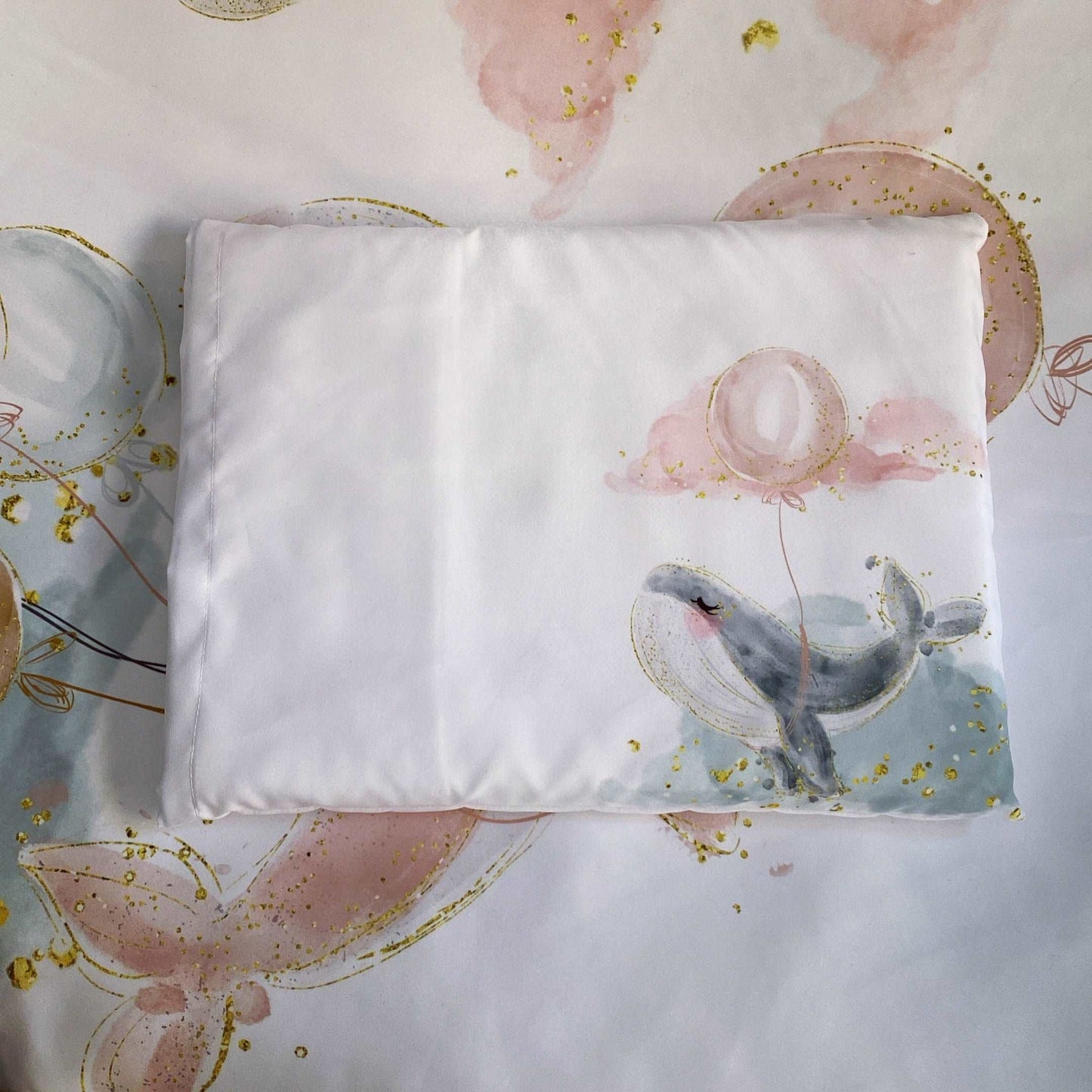 Cot Bedding - Pink Whale Set 01