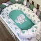 Cot Bedding - Green Elephant Set 01