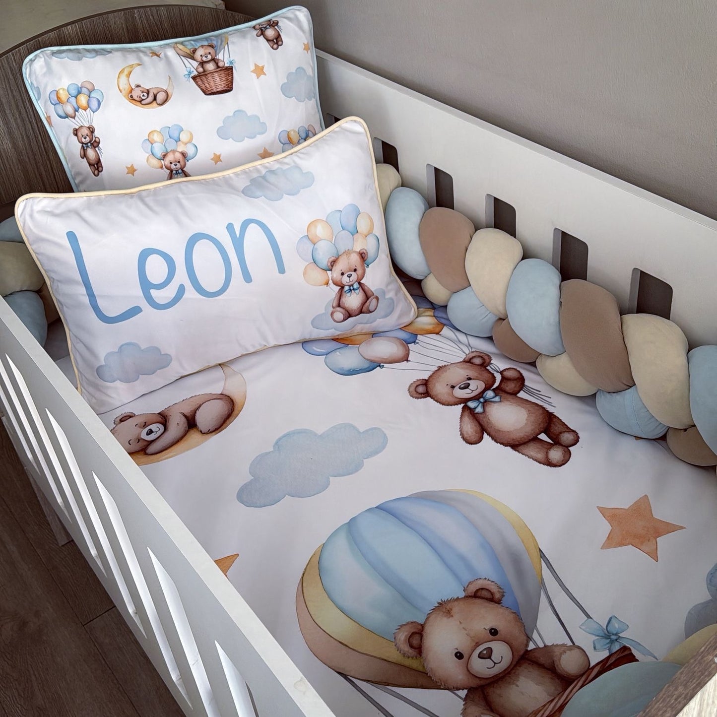 Cot Bedding - Up and Away Bear Set 05