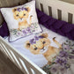 Cot Bedding - Purple Lion Set 01