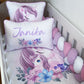 Cot Bedding - Lilac Unicorn Set 03 | All Nursery Sets | Baby Bedding Sets South Africa | Soft Spot Kids | South Africa