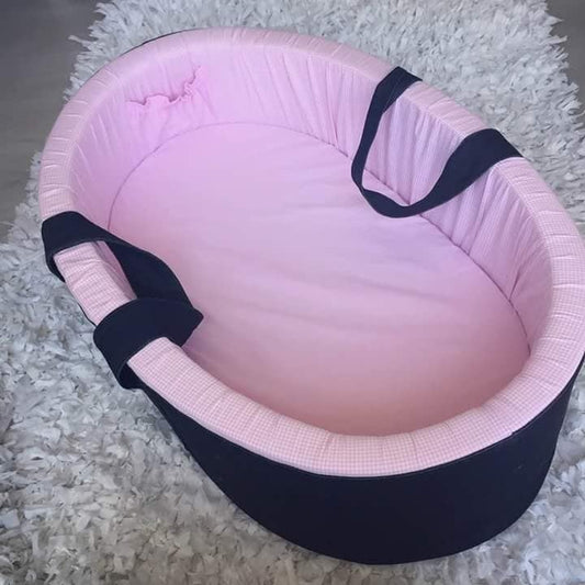 Carry Cot - Pink Check 01