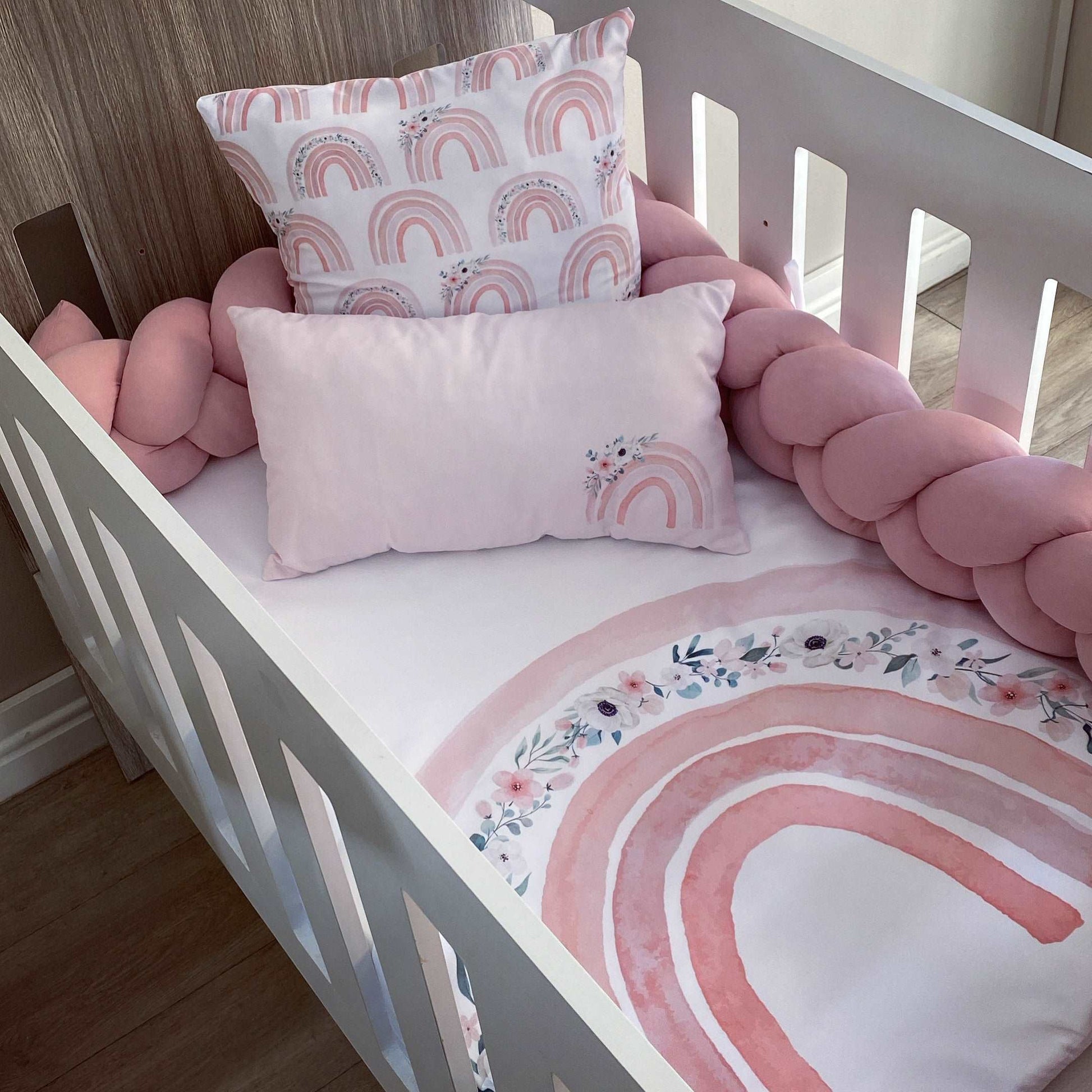 Cot Bedding - Floral Rainbow Set 01
