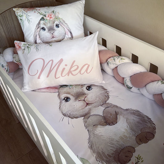 Cot Bedding - Pink Bunny Set 35