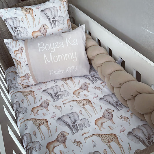 Cot Bedding - Stone Safari Set 06