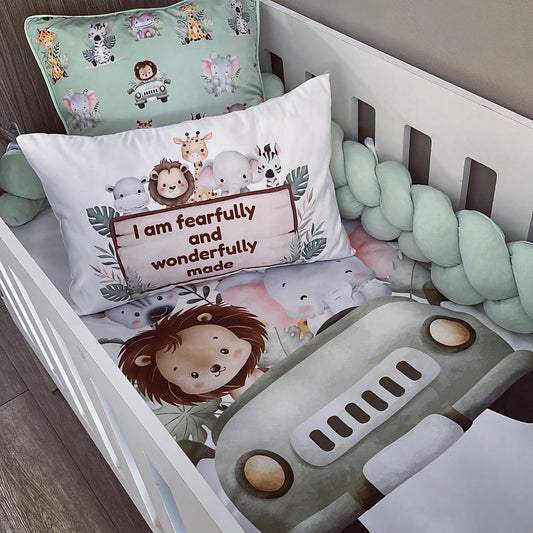 Cot Bedding - Green Safari Set 10