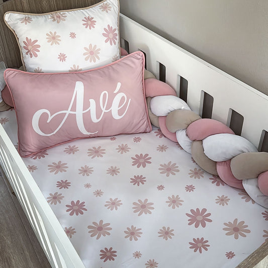 Cot Bedding - Pink Daisy Set 03