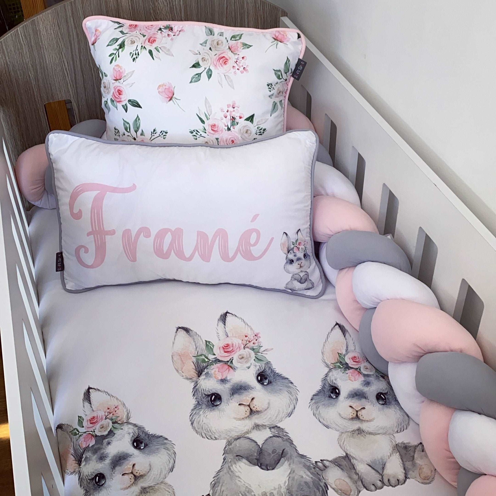Cot Bedding - Pink Bunny Set 07