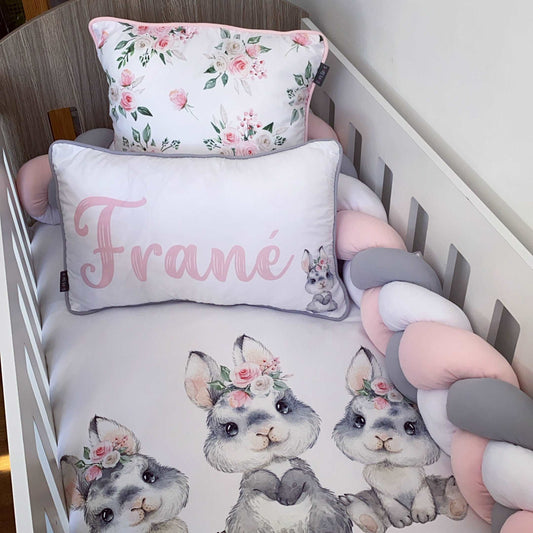 Cot Bedding - Pink Bunny Set 07
