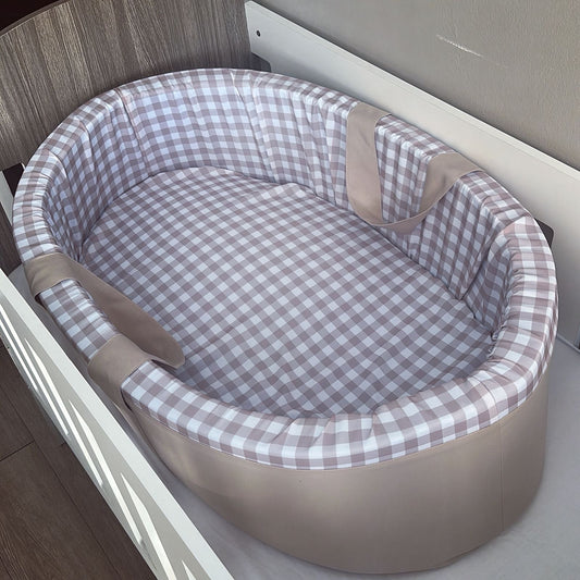 Carry Cot - Stone Check 01