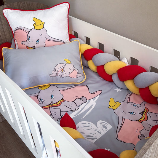 Cot Bedding - Grey Dumbo Set 01