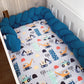 Cot Bedding - Blue Construction Set 02
