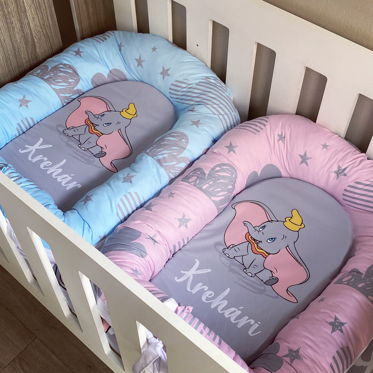 Cot Bedding - Grey Dumbo Set 01