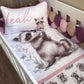 Cot Bedding - Pink Raccoon Set 01 | All Nursery Sets | Baby Bedding Sets South Africa | Soft Spot Kids | South Africa