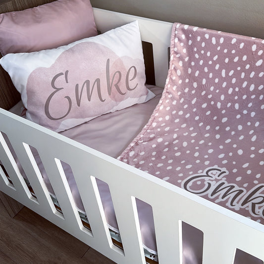 Cot Bedding - Dusty Pink Set 01