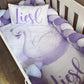 Cot Bedding - Purple Swan Set 01