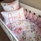 Cot Bedding - Pink Flower Set 11 | All Nursery Sets | Baby Bedding Sets South Africa | Soft Spot Kids | South Africa