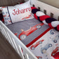 Cot Bedding - Red Car set 01 | All Nursery Sets | Baby Bedding Sets South Africa | Soft Spot Kids | South Africa