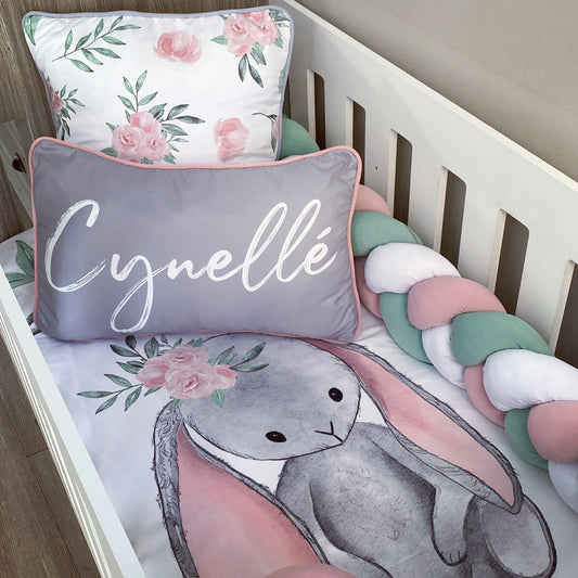 Cot Bedding - Grey Bunny Set 06
