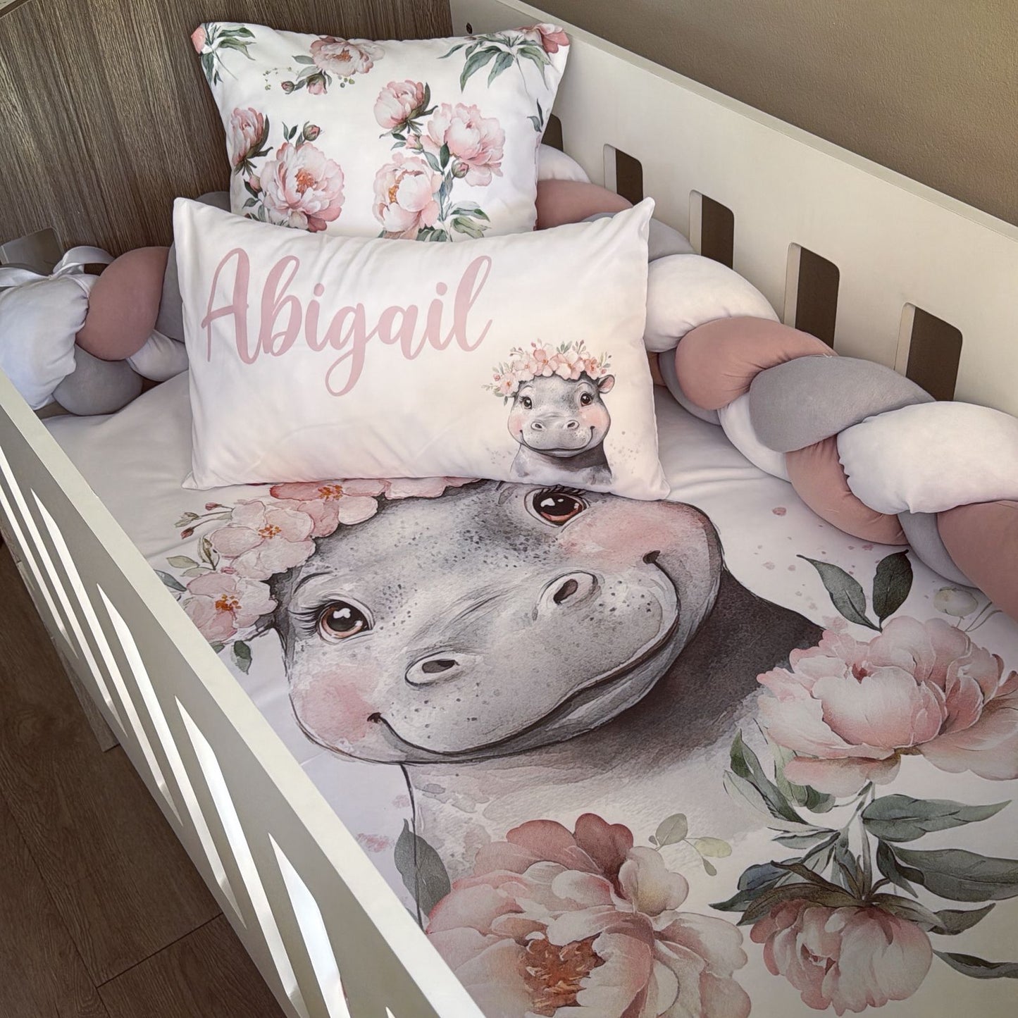 Cot Bedding - Hippo Set 02