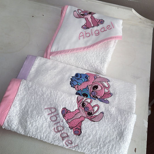 Burpcloths - Pink Stitch 01