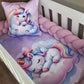 Cot Bedding - Pink Unicorn Set 01