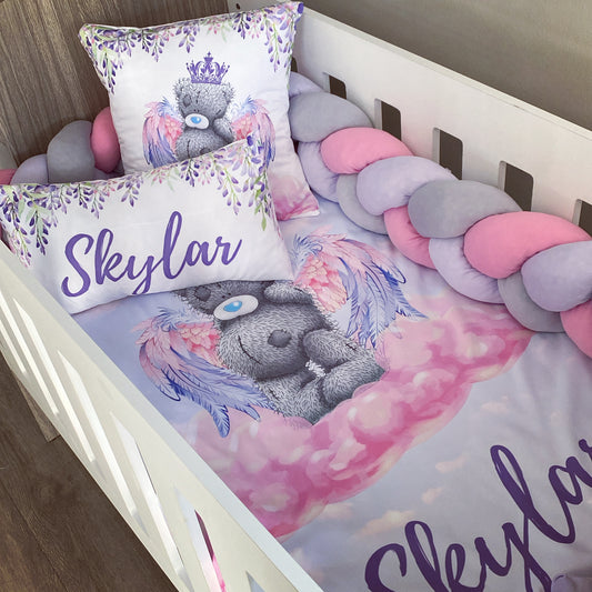 Cot Bedding - Pink Tatty Teddy Set 03