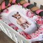 Cot Bedding - Pink Llama Set 02
