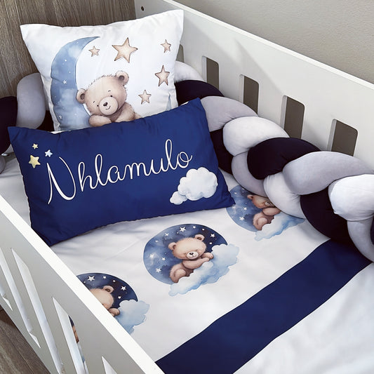 Cot Bedding - Blue Bear Set 02