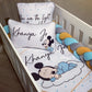 Cot Bedding - Blue Mickey Mouse Set 06